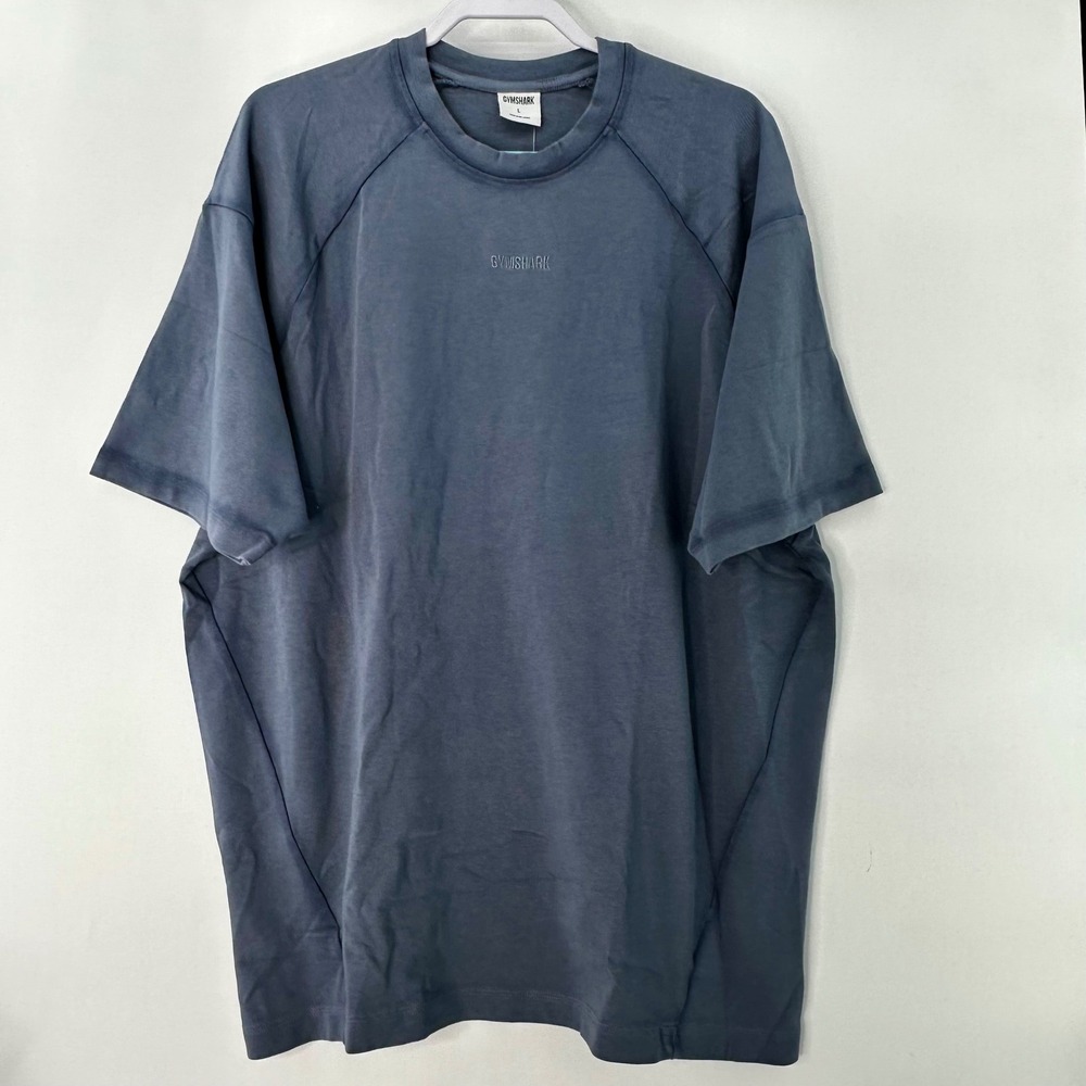Gymshark Heavyweight T Shirt Blue (Slate)‎ Extreme Oversized Fit Men's Size L